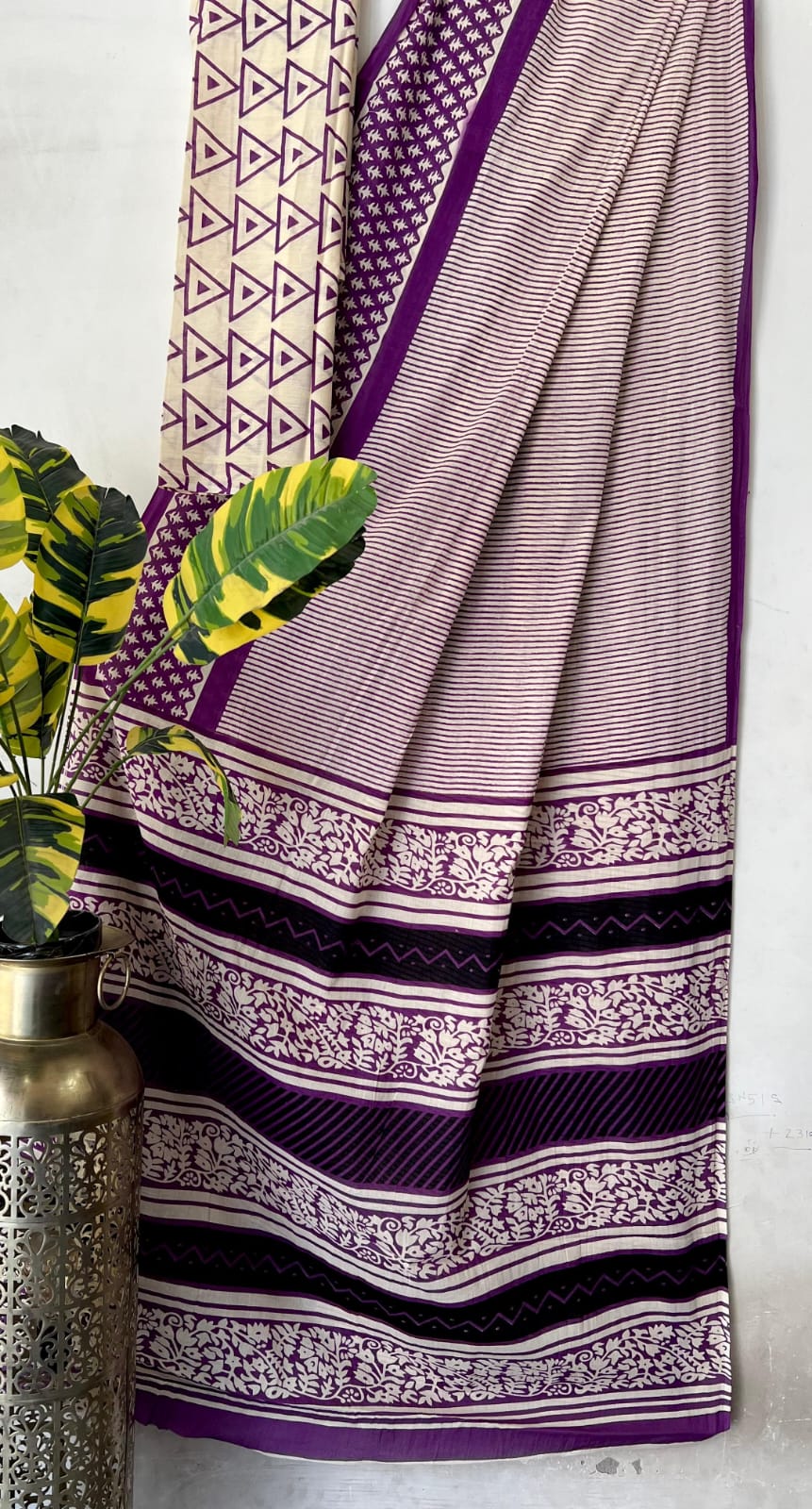 Handblock mulcotton sarees