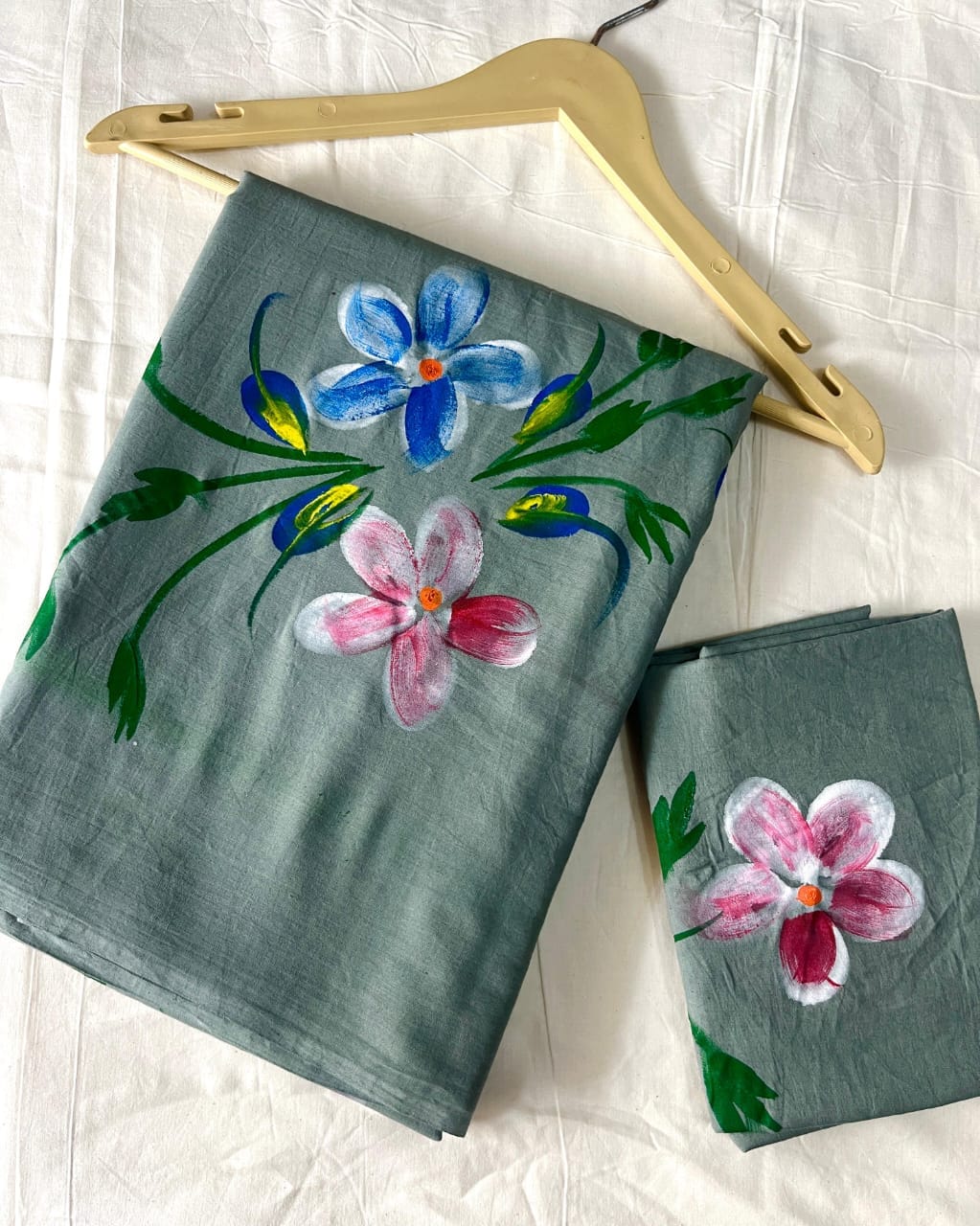 Handblock mulcotton sarees