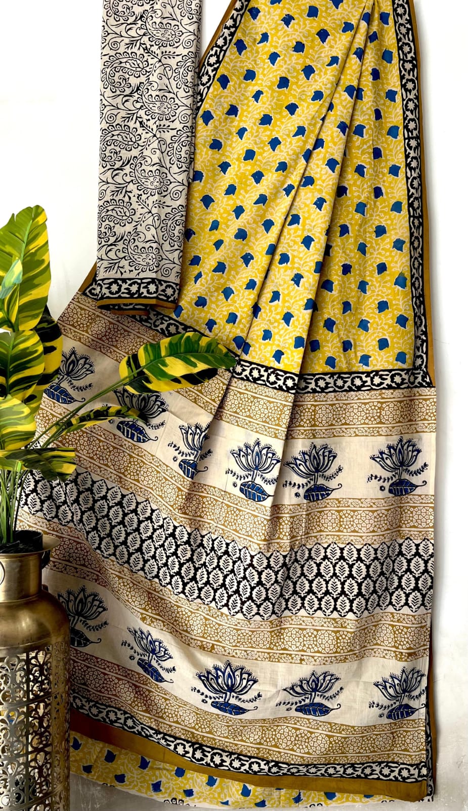 Handblock mulcotton sarees