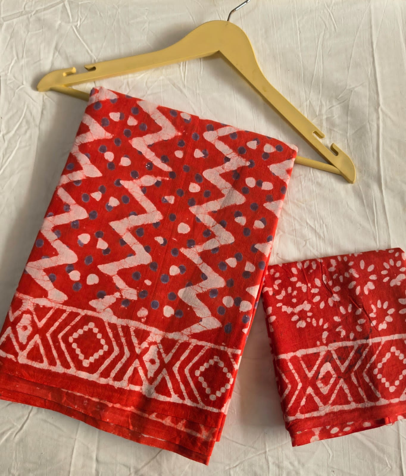 Handblock mulcotton sarees